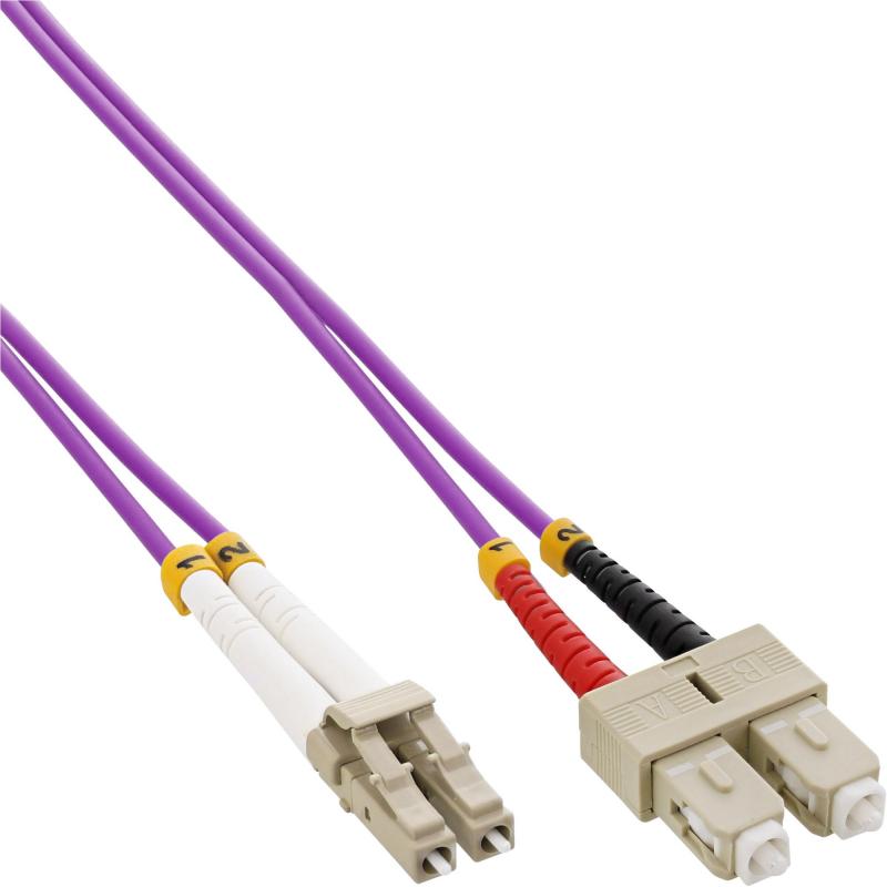 LWL Patchkabel LC/SC OM4 – Multimode Duplex, halogenfrei